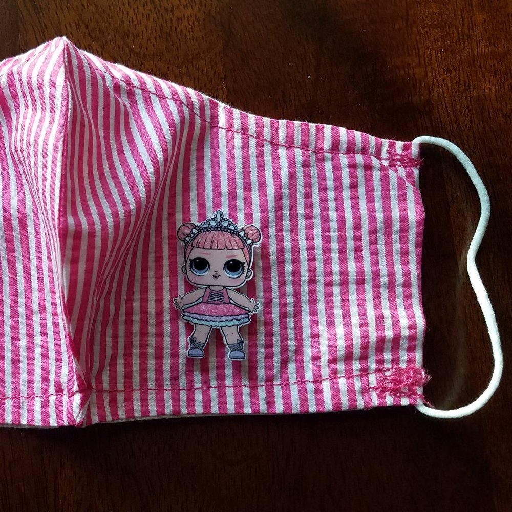 Face Mask ADULT Removable Pink TuTu Girl